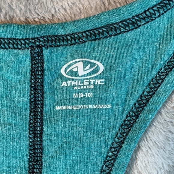 Athletic Works Teal “Planning My Next Cheat Meal” Soft Stretchy Tank Top - Picture 3 of 6
